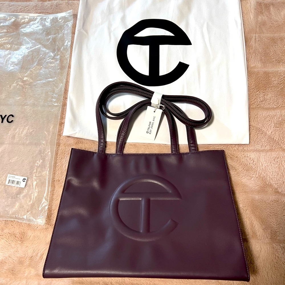 Telfar Medium Eggplant Shopping Bag